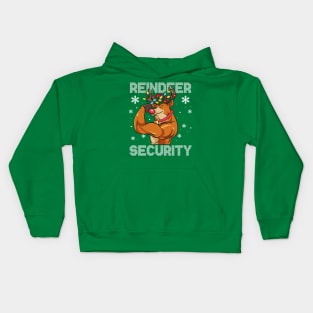 Reindeer Security Christmas Funny Humor Kids Hoodie